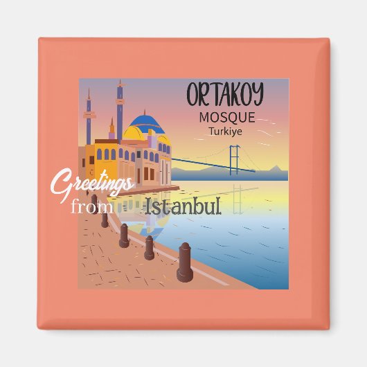 Greetings uit Istanbul Turkey magnet (Voorkant)