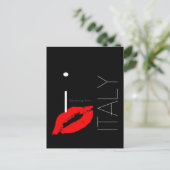 Greetings uit Italië Red Lipstick Love Kiss Briefkaart (Staand voorkant)