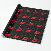 Greetings uit Italië Red Lipstick Love Kiss Cadeaupapier (Uitgerold)