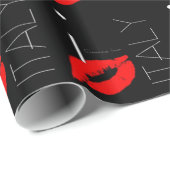 Greetings uit Italië Red Lipstick Love Kiss Cadeaupapier (Rol Hoek)
