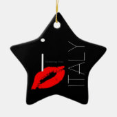 Greetings uit Italië Red Lipstick Love Kiss Keramisch Ornament (Voorkant)