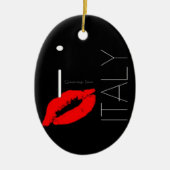 Greetings uit Italië Red Lipstick Love Kiss Keramisch Ornament (Voorkant)
