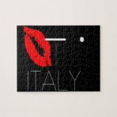 Greetings uit Italië Red Lipstick Love Kiss Legpuzzel (Horizontaal)