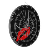 Greetings uit Japan Red Lipstick Kiss Black Dartbord (Voorkant Links)