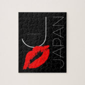 Greetings uit Japan Red Lipstick Kiss Black Legpuzzel (Verticaal)