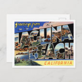 Greetings uit Laguna Beach, California Travel Briefkaart (Voorkant / Achterkant)