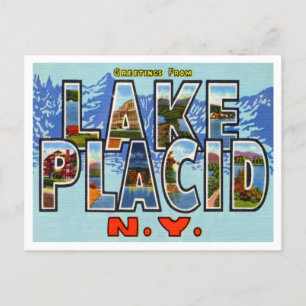 Greetings uit Lake Placid, New York Travel Briefkaart