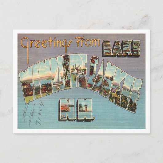 Greetings uit Lake Winnipesaukee, New Hampshire Briefkaart (Voorkant)