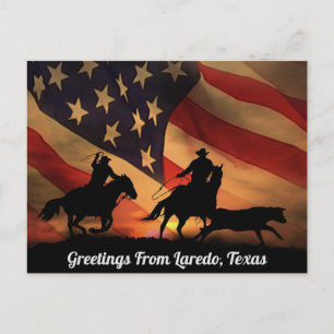 Greetings uit Laredo, Briefkaart Texas