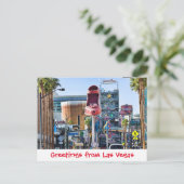Greetings uit Las Vegas briefkaart (Staand voorkant)