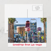 Greetings uit Las Vegas briefkaart (Voorkant / Achterkant)