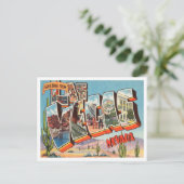 Greetings uit Las Vegas, Nevada Vintage Travel Briefkaart (Staand voorkant)