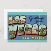 Greetings uit Las Vegas New Mexico Briefkaart (Voorkant / Achterkant)