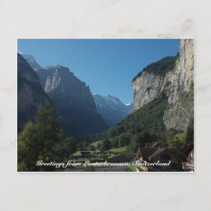 Greetings uit Lauterbrunnen, Zwitserland 1 Briefkaart