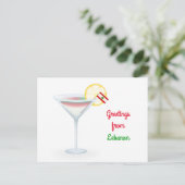 Greetings uit Libanon Cocktail Holiday Kaart (Staand voorkant)
