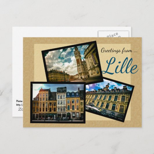 Greetings uit Lille Briefkaart (Voorkant / Achterkant)