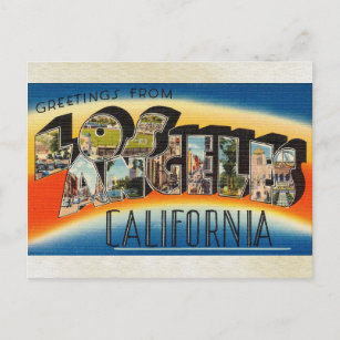 Greetings uit Los Angeles California  Art Briefkaart