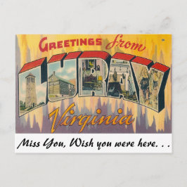 Greetings uit Luray, Virginia Briefkaart