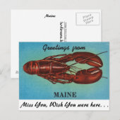 Greetings uit Maine Briefkaart (Voorkant / Achterkant)