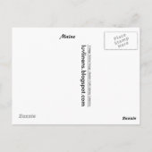 Greetings uit Maine Briefkaart (Achterkant)