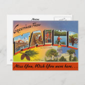 Greetings uit Maine Briefkaart (Voorkant / Achterkant)