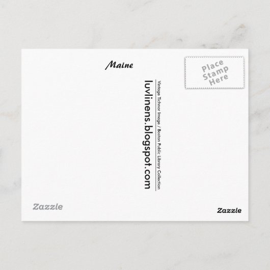 Greetings uit Maine Briefkaart (Achterkant)