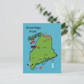 Greetings uit Maine Briefkaart (Staand voorkant)