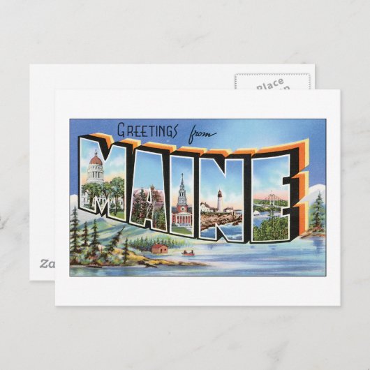 Greetings uit Maine Briefkaart