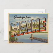 Greetings uit Maine Briefkaart (Voorkant / Achterkant)