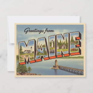 Greetings uit Maine Briefkaart
