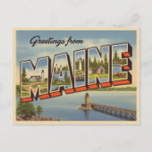 Greetings uit Maine Briefkaart (Voorkant)