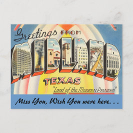 Greetings uit Midland Briefkaart