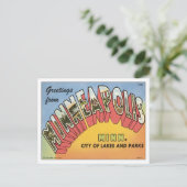 Greetings uit Minneapolis Briefkaart (Staand voorkant)