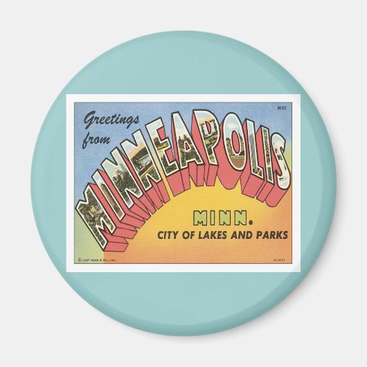 Greetings uit Minneapolis Magneet (Voorkant)
