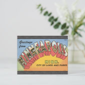 Greetings uit Minneapolis Minn.,  Briefkaart (Staand voorkant)