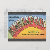Greetings uit Minneapolis Minn.,  Briefkaart (Voorkant / Achterkant)