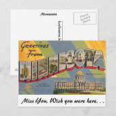 Greetings uit Minnesota Briefkaart (Voorkant / Achterkant)