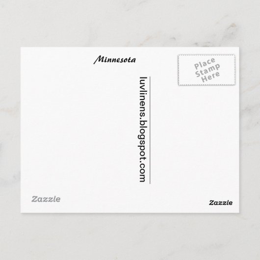 Greetings uit Minnesota Briefkaart (Achterkant)