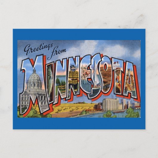 Greetings uit Minnesota Briefkaart (Voorkant)