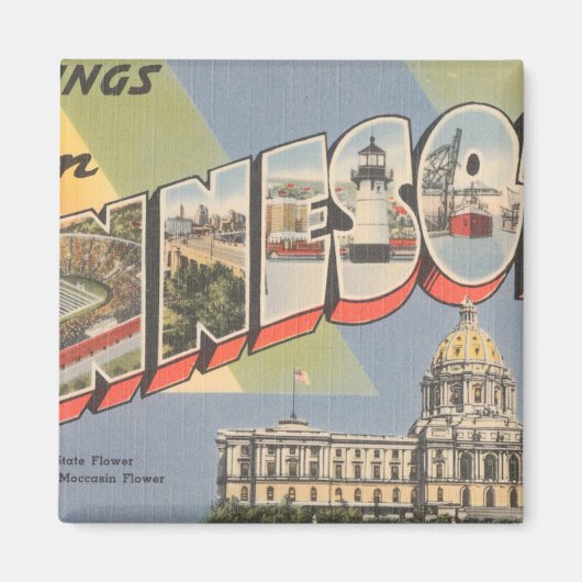 Greetings uit Minnesota Magneet (Voorkant)