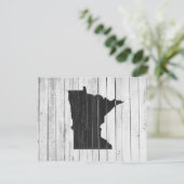 Greetings uit Minnesota Rustic Wooden Briefkaart (Staand voorkant)