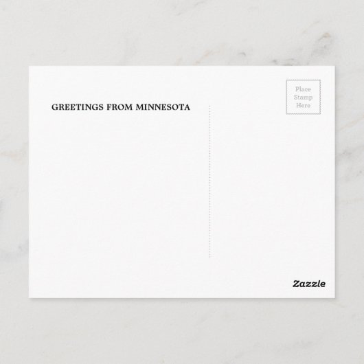 Greetings uit Minnesota Rustic Wooden Briefkaart (Achterkant)