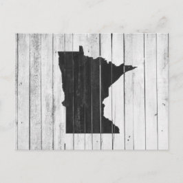 Greetings uit Minnesota Rustic Wooden Briefkaart