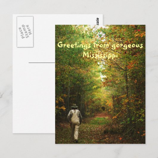 Greetings uit Mississippi Briefkaart (Voorkant / Achterkant)