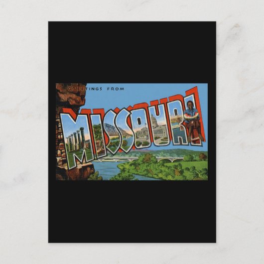 Greetings uit Missouri Briefkaart (Voorkant)
