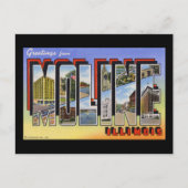 Greetings uit Moline Illinois Briefkaart (Voorkant)