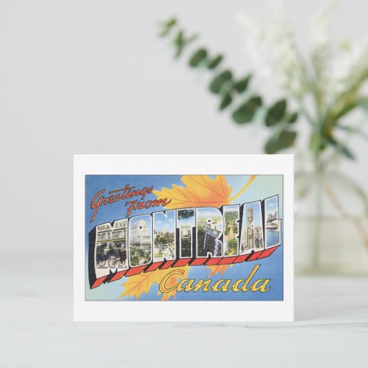 Greetings uit Montreal, Canada Briefkaart (Staand voorkant)