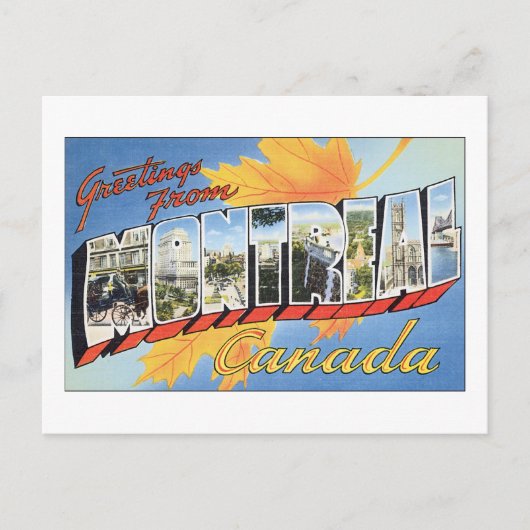Greetings uit Montreal, Canada Briefkaart (Voorkant)