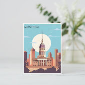 Greetings uit Montreal, Canada Vintage Travel Briefkaart (Staand voorkant)