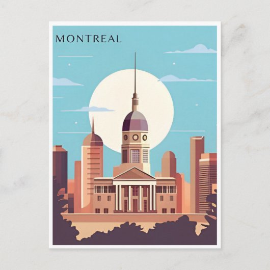 Greetings uit Montreal, Canada Vintage Travel Briefkaart (Voorkant)